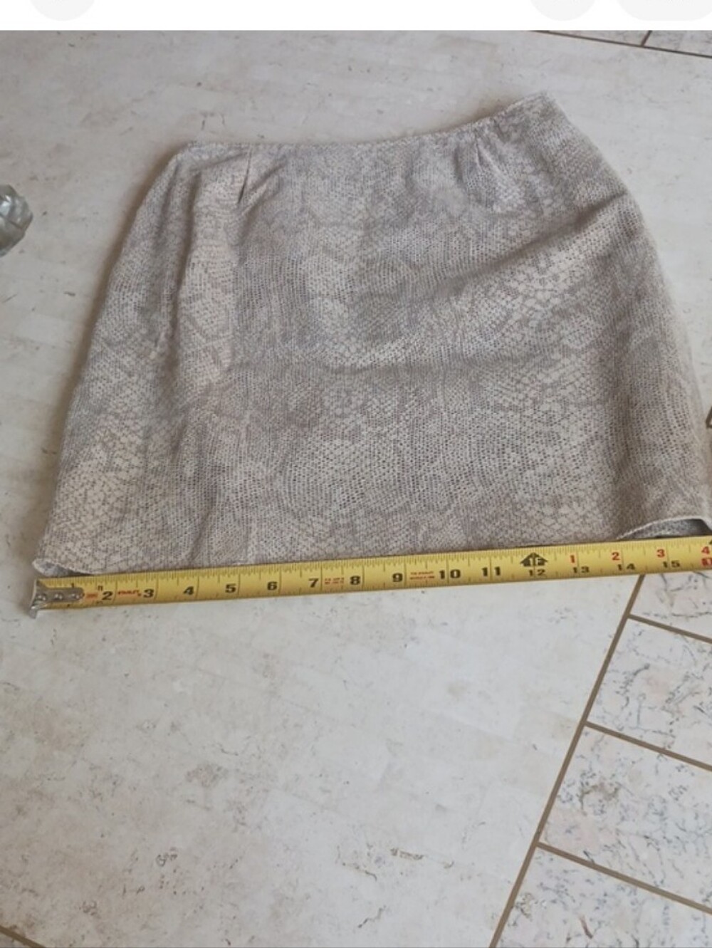 Vintage women's Leather skirt, U.S. size 2 Danier/Canada/-reptile Print - Picture 1 of 13